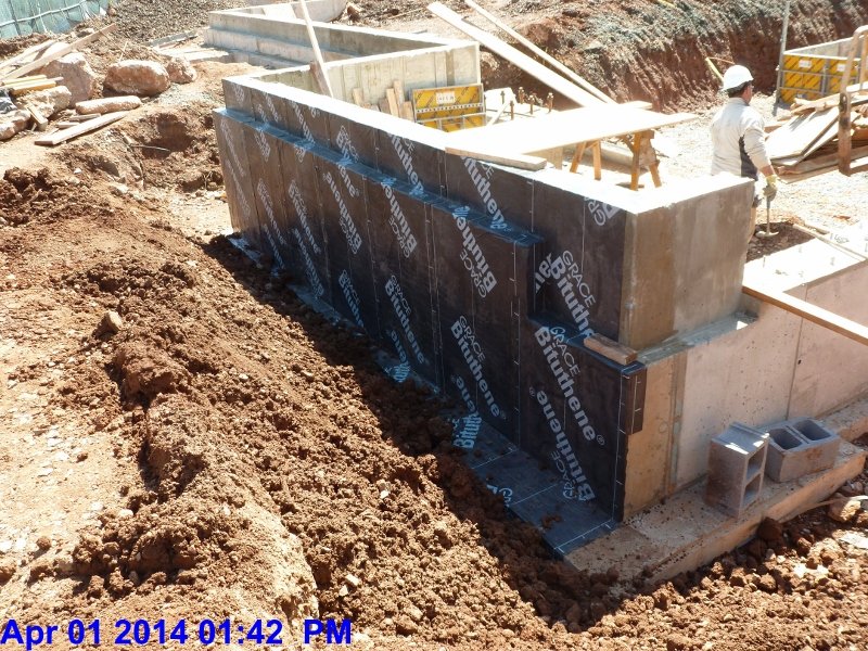 Waterproofing at Foundation Walls at M line Facing South-West (800x600)